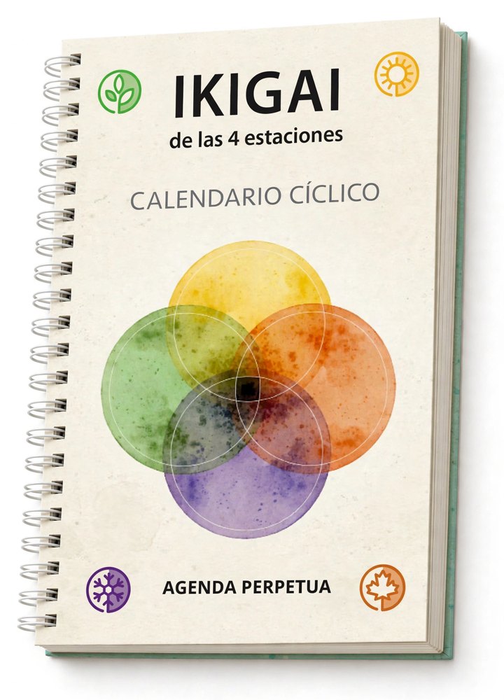 Tapa de la agenda IKIGAI de las 4 estaciones